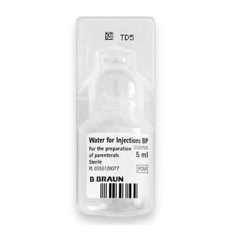Water for injection 5ml (Plastic ampoules) (Box of 20)