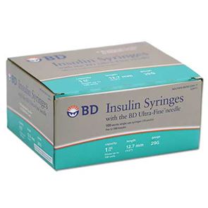 BD Insulin safety syringe u100 0.5ml 29G x1/2 x100