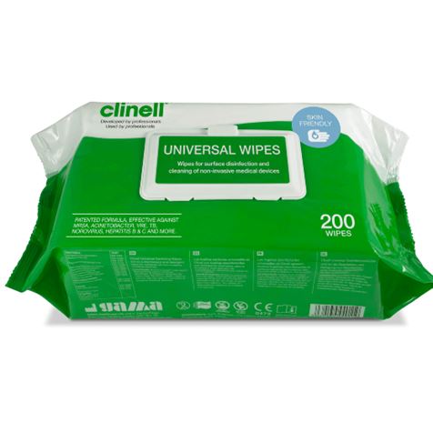 Clinelle 200 Universal Wipes