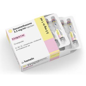 Dexamethasone (3.3mg/1ml) 10 Ampoules in Box