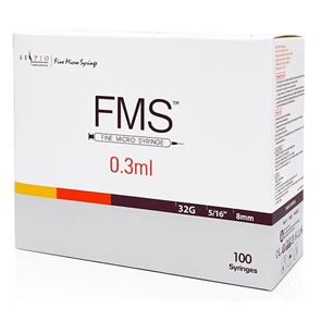 FMS Micro Syringe Needle 32G 0.3ml box 100