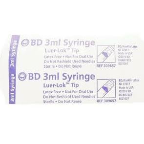 BD 3.0ml Luer Lok Syringe (Box of 200)