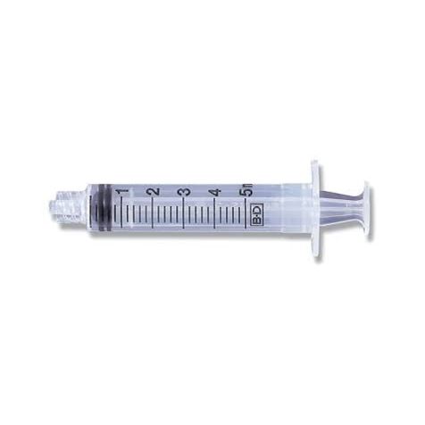 BD 5ml Luer Lok Syringe Single