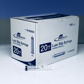 Luer Slip Syringe 20ml (Box of 100)
