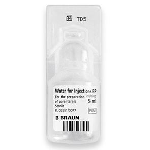 Water for injection 5ml (Plastic ampoules) (Box of 20)